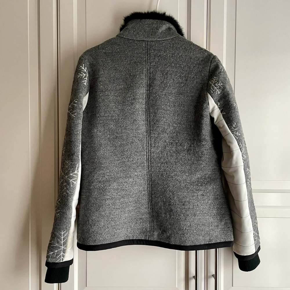 Dale of Norway Wool Knitshell Jacket with Rabbit Fur - Picture 2 of 8